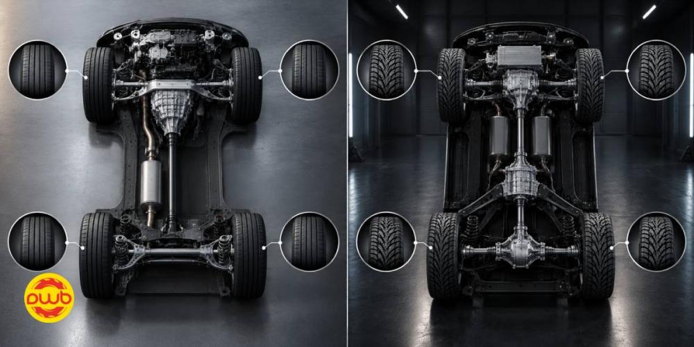 mixing tires on AWD and 4WD vehicles