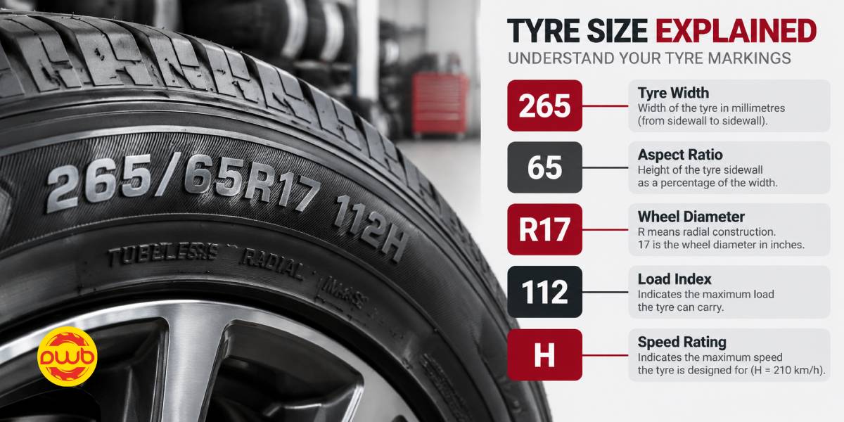 Toyota tyre size guide